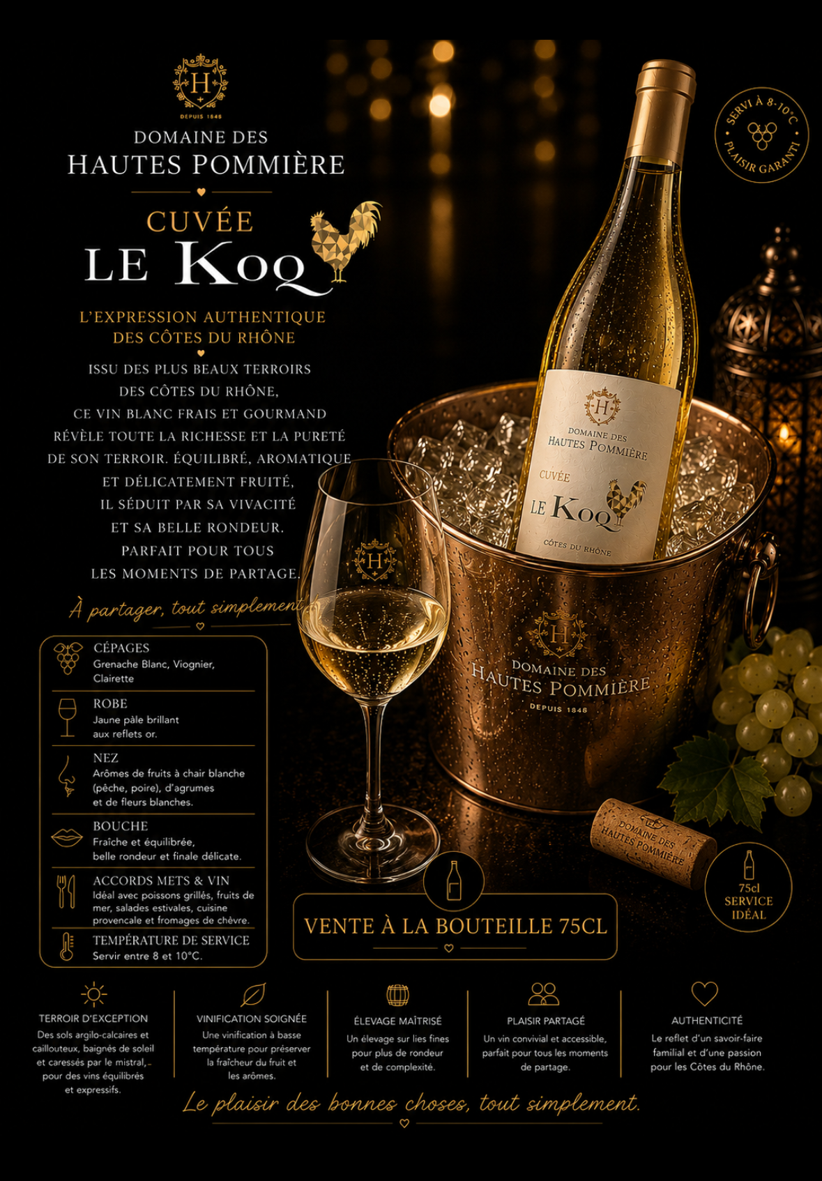 Bouteille Domaine De Hautes Pommières cuvée Koq