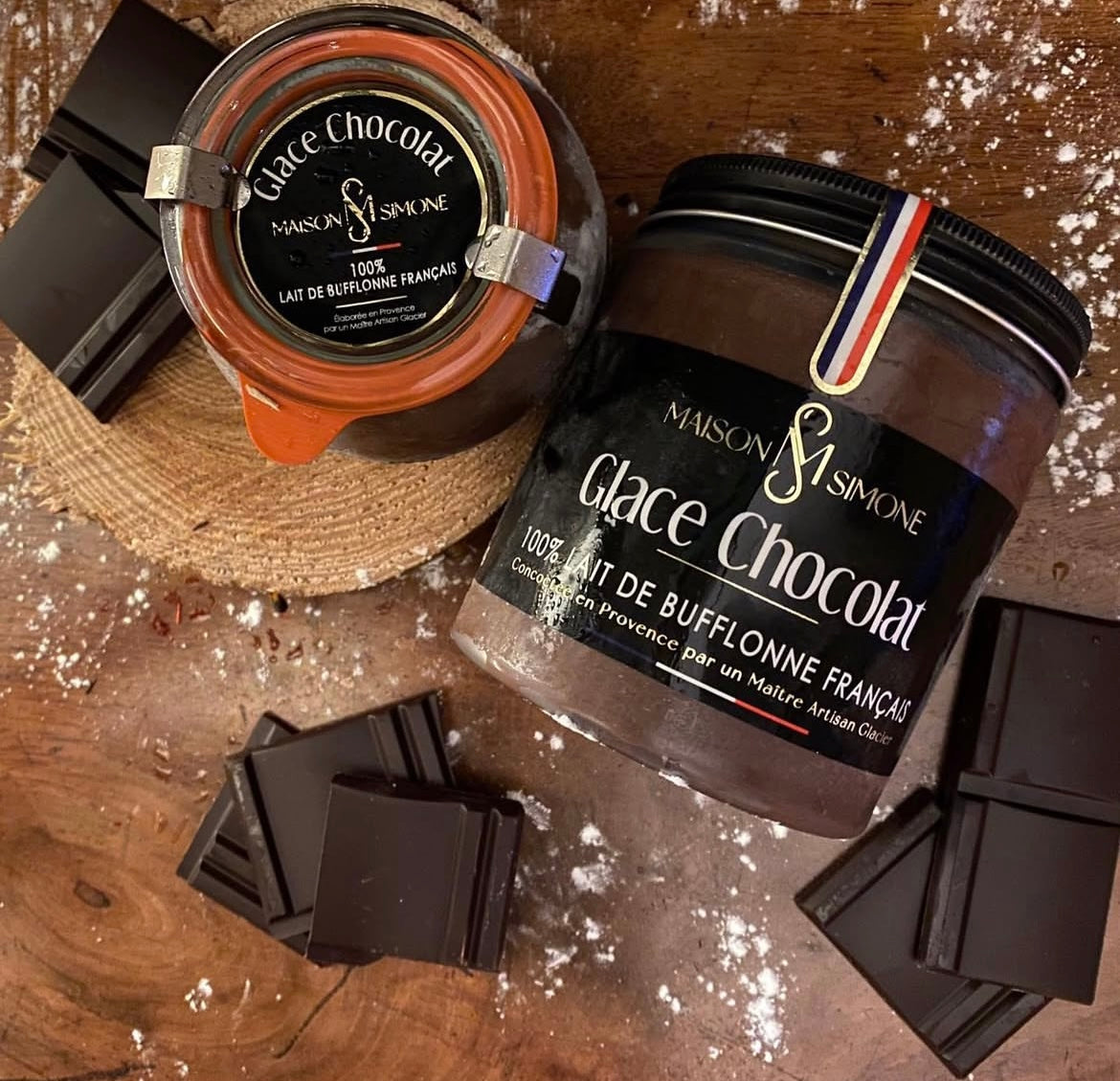 Pot de glace artisanale