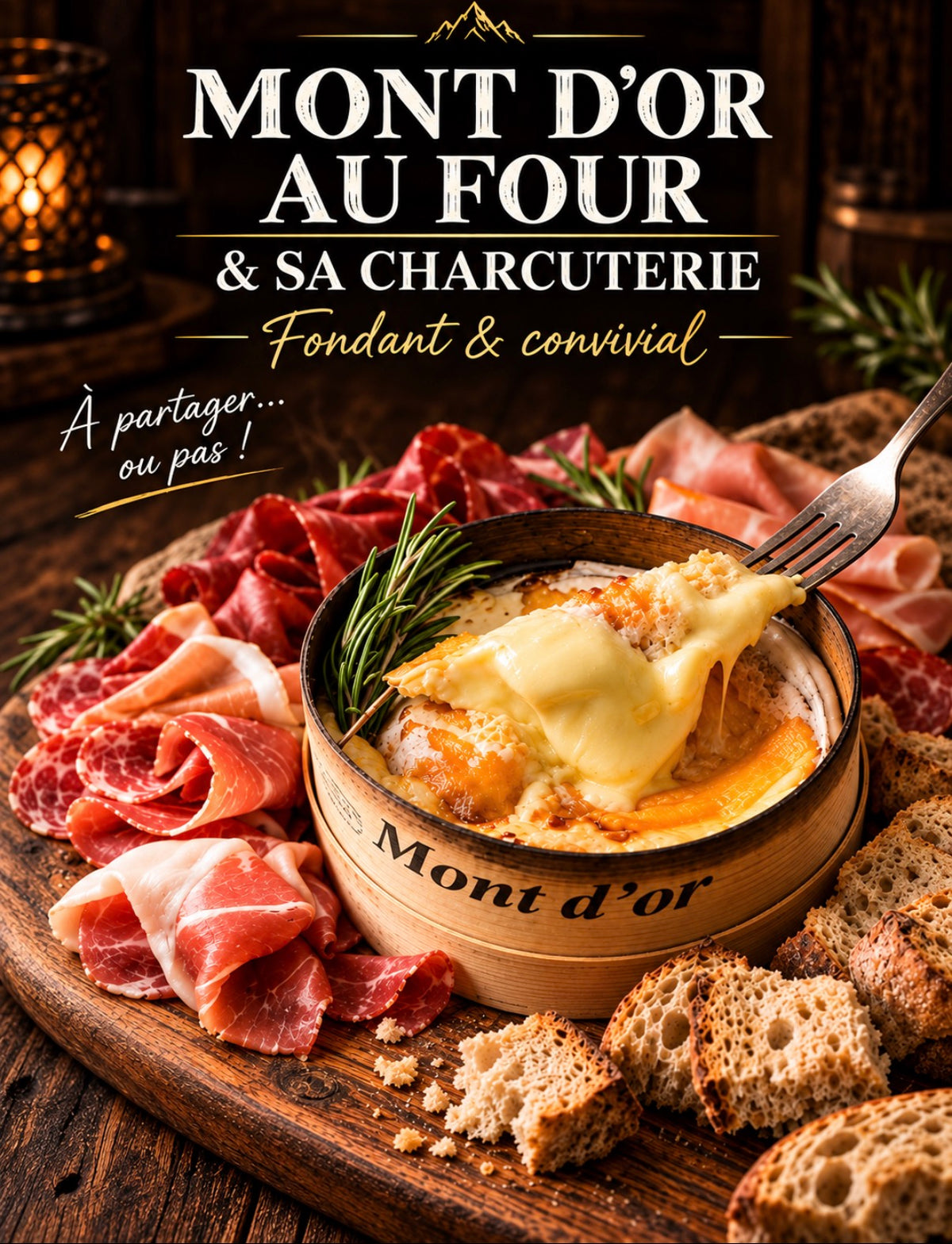 Mont d’or et sa charcuterie à partager