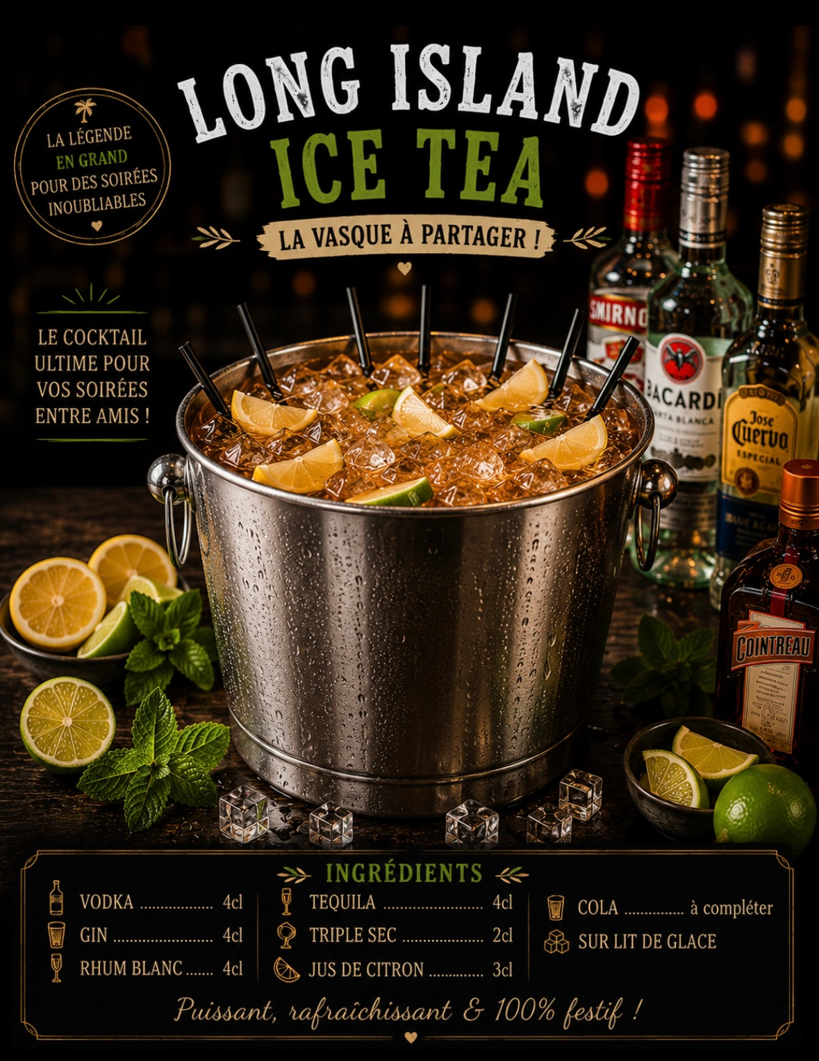 Vasque de long island ice tea
