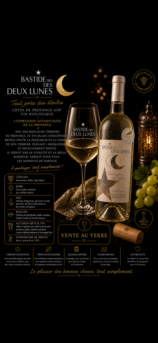 Verre de blanc domaine des deux lunes