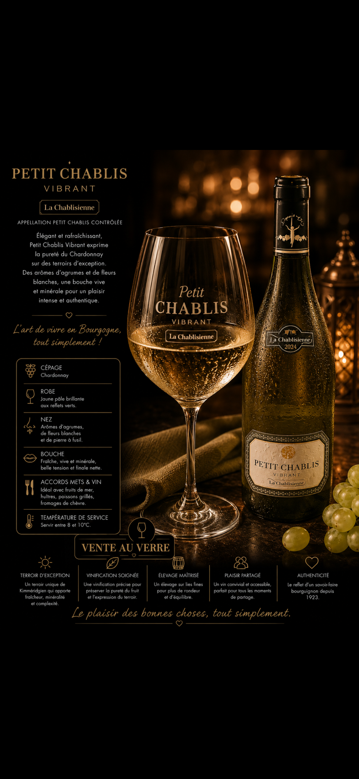 Verre la chabisienne petit chablis blanc