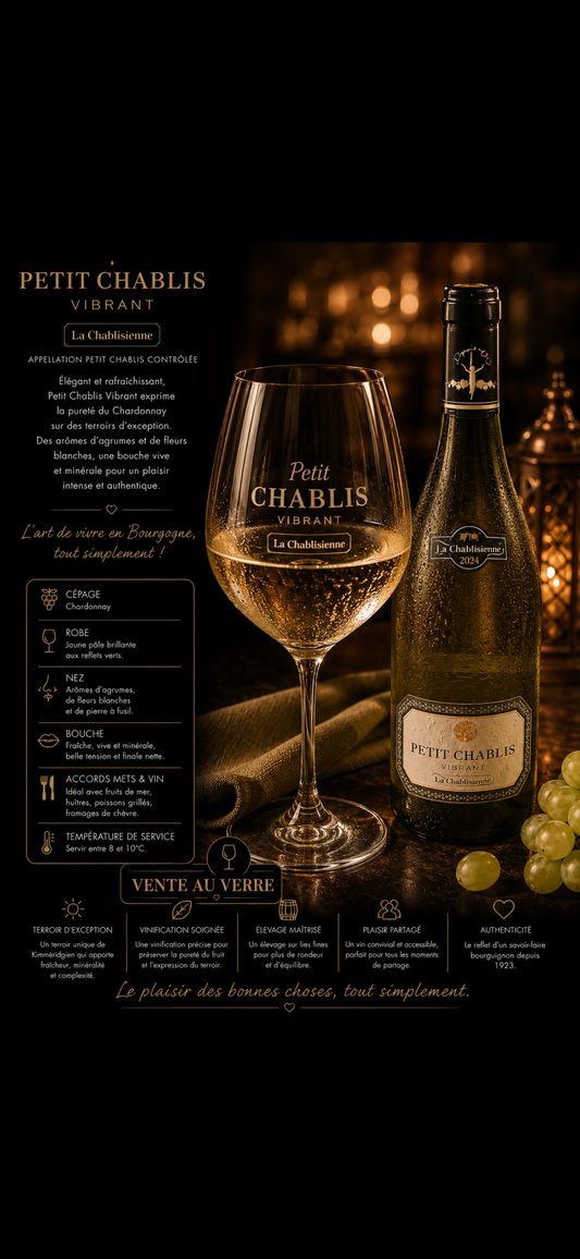Verre la chabisienne petit chablis blanc