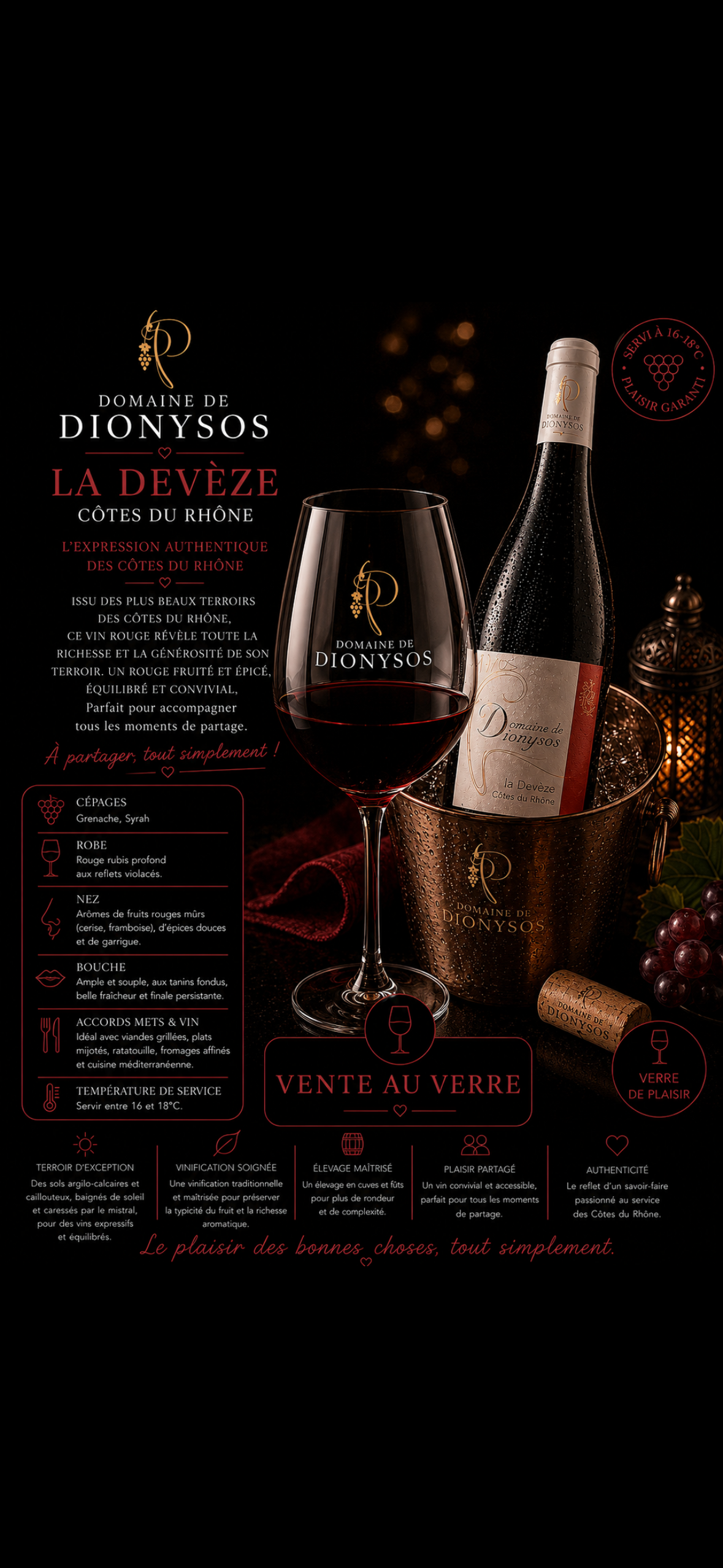 Verre côte du Rhône