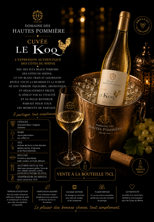 Bouteille Domaine De Hautes Pommières cuvée Koq