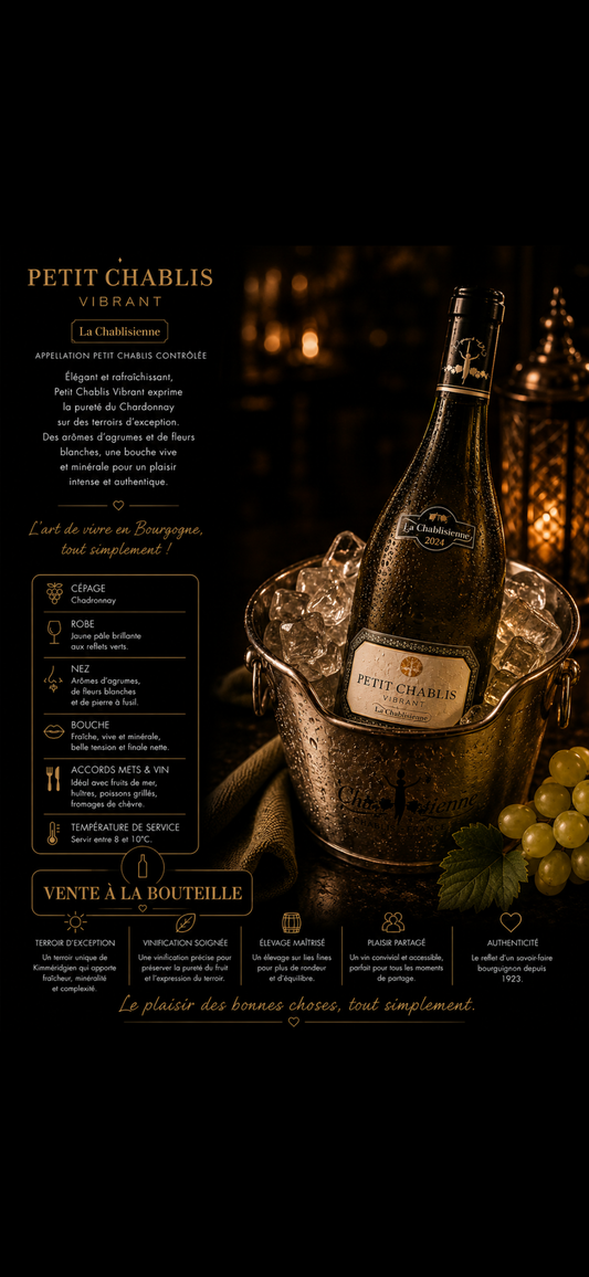 Bouteille la chablisienne petit chablis blanc