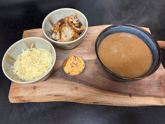 Soupe de poissons et ses croûtons