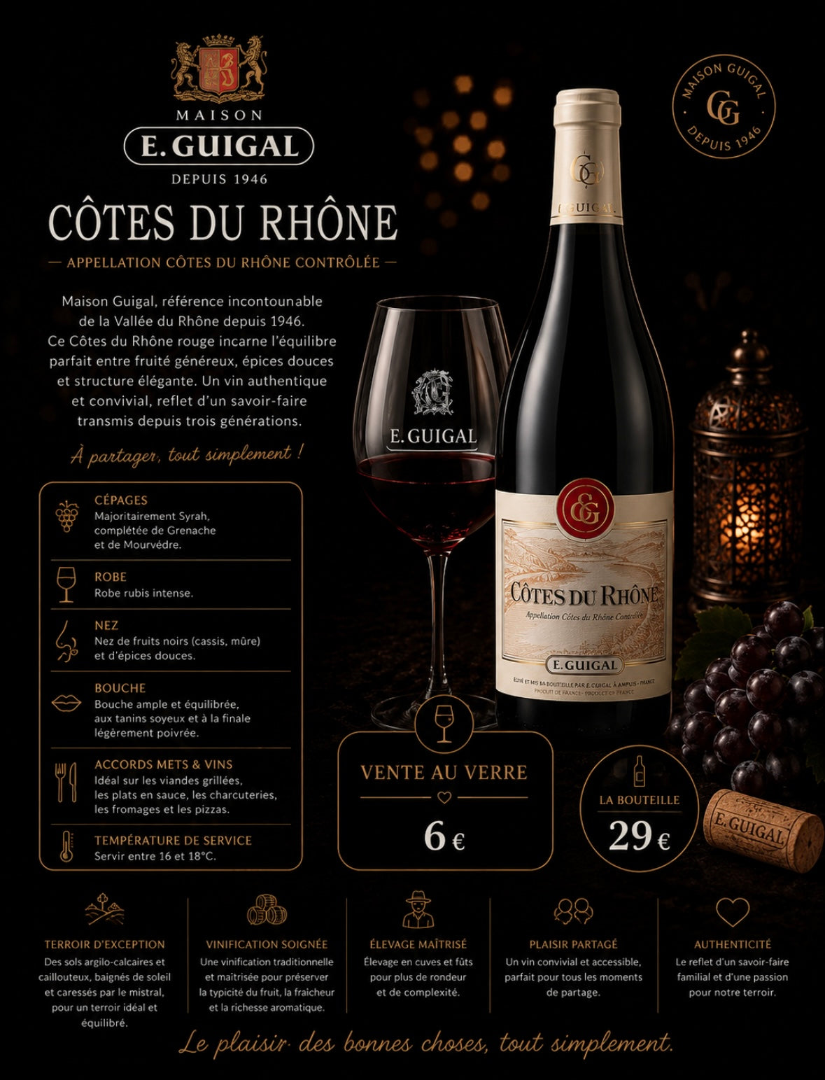 Verre côte du Rhône